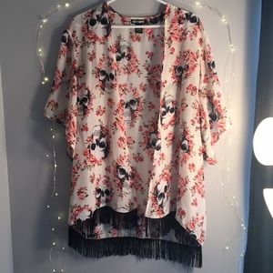 Floral Skull Kimono